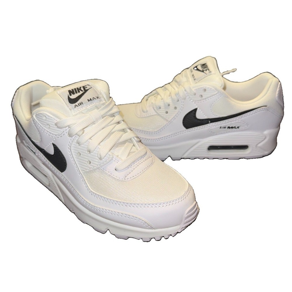 Nike Air Max 90 Women's 7.5 White Black DH8010-101 Sneakers Shoes New With Box